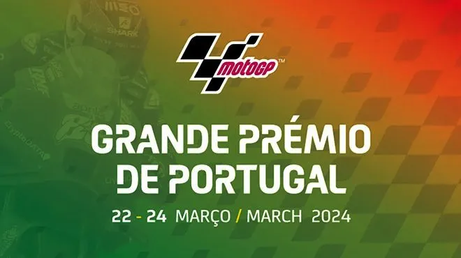 A poster for a motorcycle event with the words grande premo de portugal